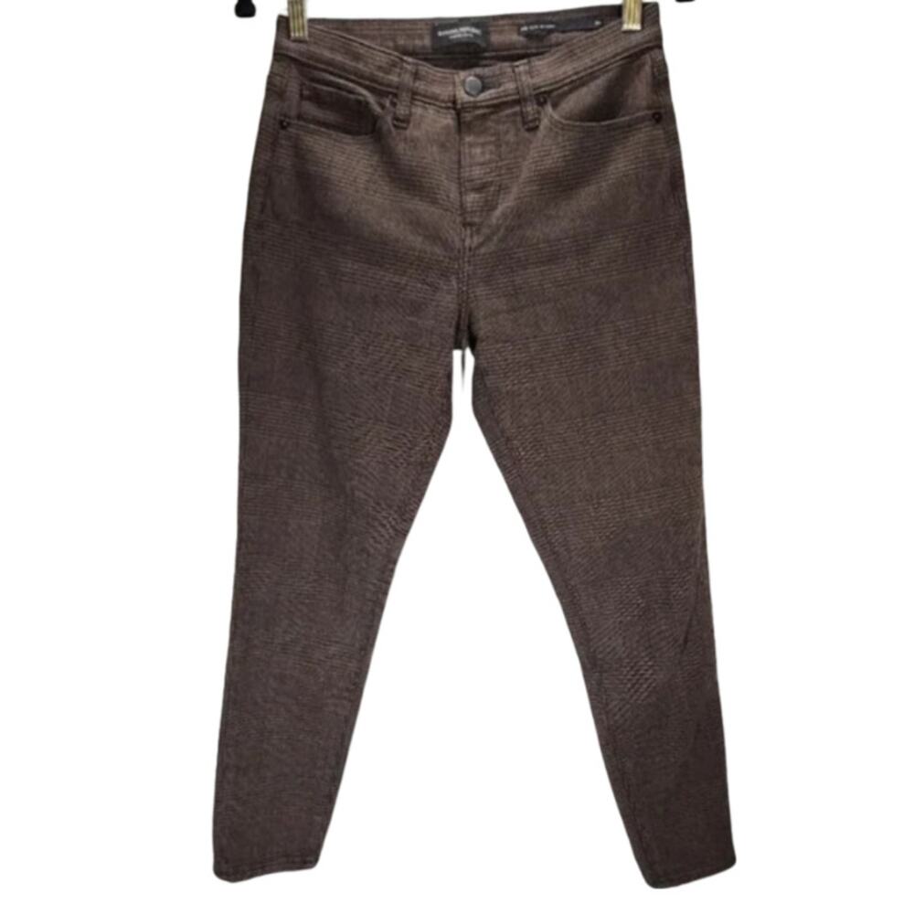 Banana Republic Pants Midrise Skinny Jean Plaid Womens Size 26 Short